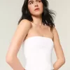 Top de tubo de tela suave y elástica sin costuras