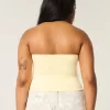 Top de tubo de tela suave y elástica sin costuras