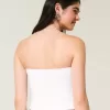 Top de tubo de tela suave y elástica sin costuras