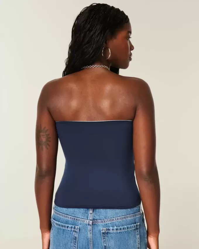 Top de tubo reversible de tela sin costuras Taylor
