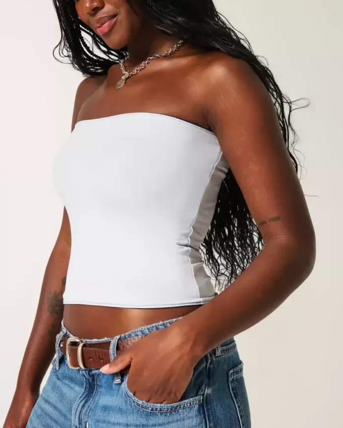 Top de tubo reversible de tela sin costuras Taylor