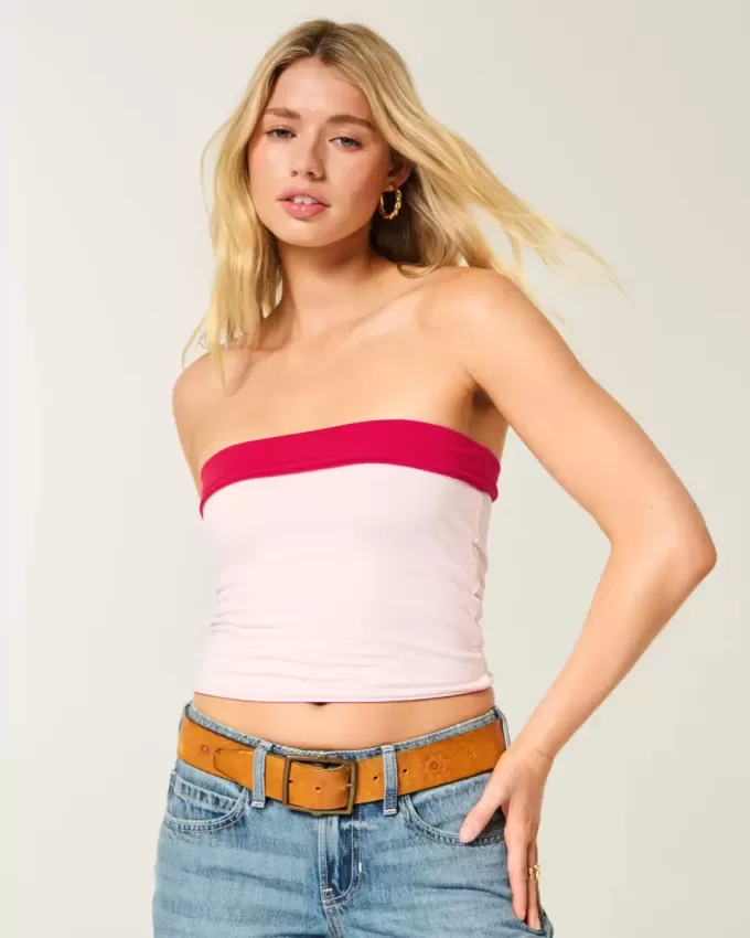 Top de tubo reversible de tela sin costuras Taylor