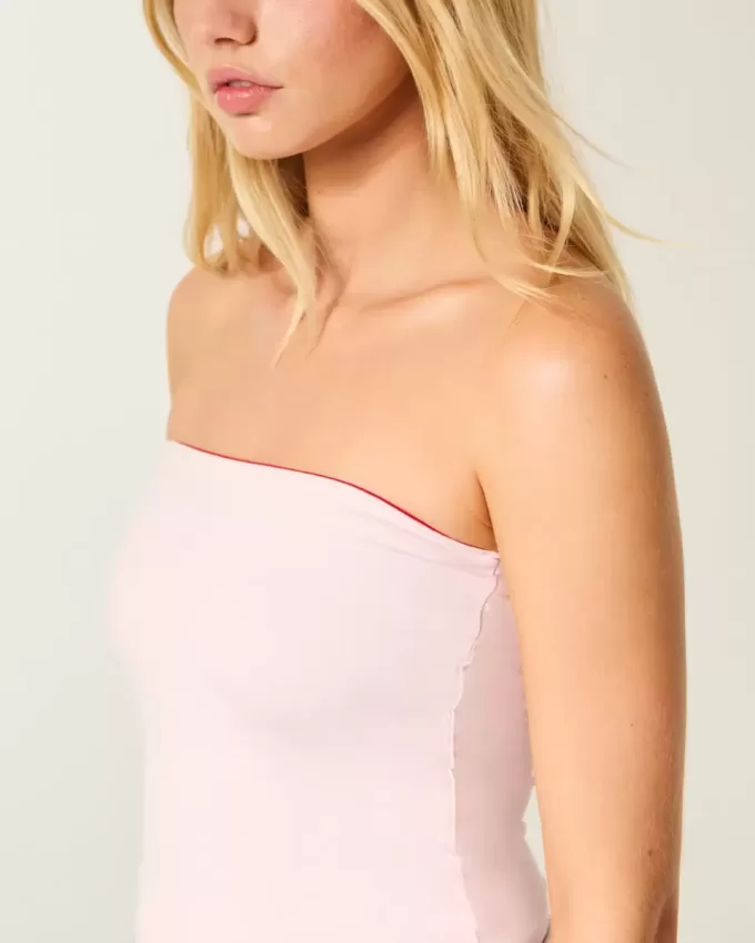 Top de tubo reversible de tela sin costuras Taylor