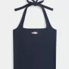 Top halter gráfico con cuentas Top halter gráfico con cuentas