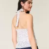 Top halter plisado con espalda abierta Top halter plisado con espalda abierta