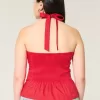 Top halter plisado con espalda abierta Top halter plisado con espalda abierta