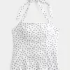 Top halter plisado con espalda abierta Top halter plisado con espalda abierta
