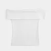 Top plegable con hombros descubiertos y canalé Top plegable con hombros descubiertos y canalé