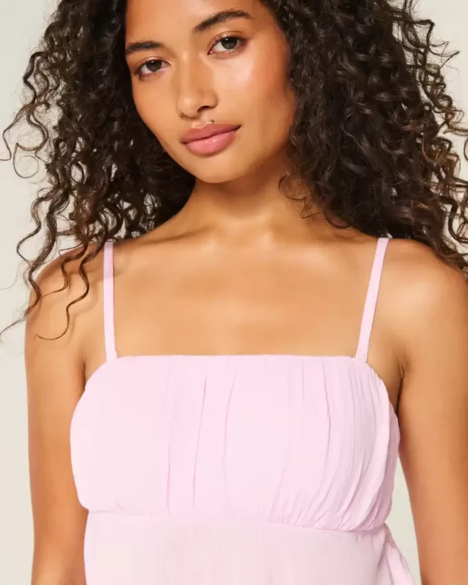 Top sin tirantes con dobladillo de pañuelo Top sin tirantes con dobladillo de pañuelo