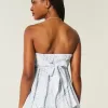 Top sin tirantes con dobladillo de pañuelo Top sin tirantes con dobladillo de pañuelo