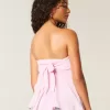 Top sin tirantes con dobladillo de pañuelo Top sin tirantes con dobladillo de pañuelo
