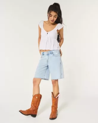 Top tipo babydoll con lazo frontal fácil de atar
