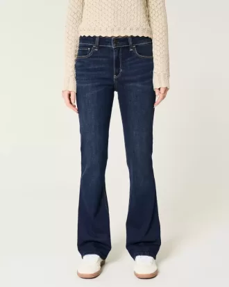 Vaqueros bootcut de tiro medio con lavado oscuro