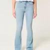 Vaqueros bootcut de tiro medio y lavado claro Vaqueros bootcut de tiro medio y lavado claro