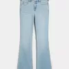 Vaqueros bootcut de tiro medio y lavado claro Vaqueros bootcut de tiro medio y lavado claro