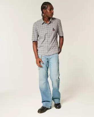 Vaqueros bootcut holgados con lavado medio