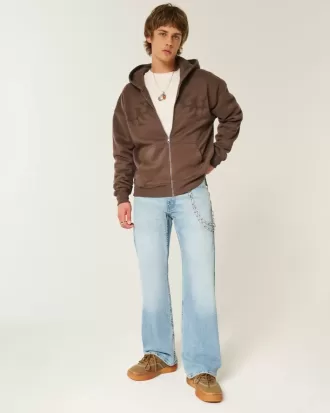 Vaqueros bootcut relajados con lavado claro