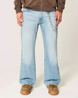 Vaqueros bootcut relajados con lavado claro