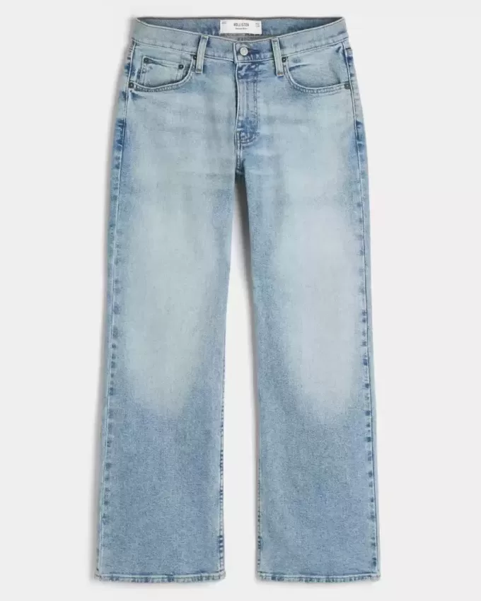 Vaqueros bootcut relajados con lavado claro Vaqueros bootcut relajados con lavado claro