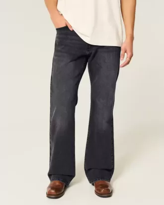 Vaqueros bootcut relajados negros lavados