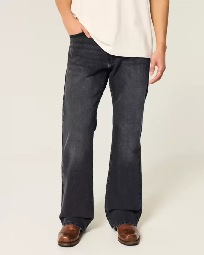 Vaqueros bootcut relajados negros lavados Vaqueros bootcut relajados negros lavados
