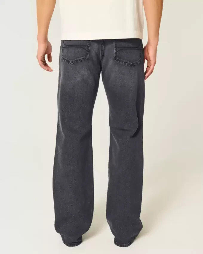 Vaqueros bootcut relajados negros lavados Vaqueros bootcut relajados negros lavados