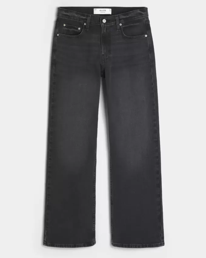 Vaqueros bootcut relajados negros lavados Vaqueros bootcut relajados negros lavados