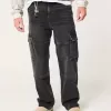 Vaqueros cargo holgados negros lavados Vaqueros cargo holgados negros lavados