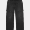 Vaqueros cargo holgados negros lavados Vaqueros cargo holgados negros lavados