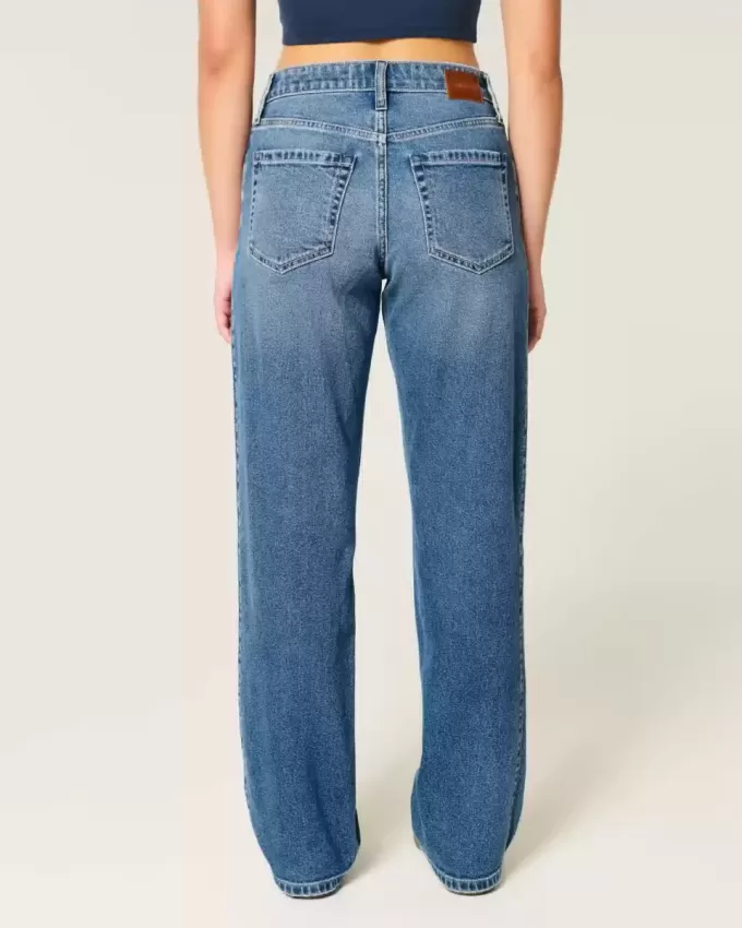 Vaqueros de papá con cintura alta y curvas Vaqueros de papá con cintura alta y curvas
