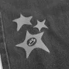 Vaqueros holgados con estampado de estrellas negras lavadas Vaqueros holgados con estampado de estrellas negras lavadas