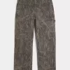 Vaqueros holgados de pintor con estampado de camuflaje Vaqueros holgados de pintor con estampado de camuflaje