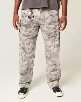 Vaqueros holgados estilo pintor con diseño de camuflaje