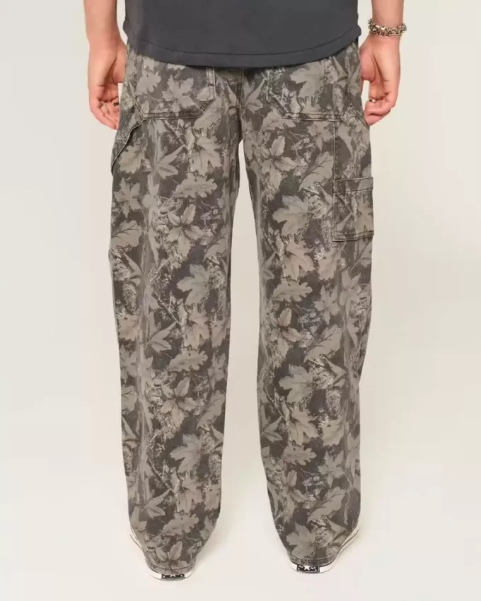 Vaqueros holgados estilo pintor con diseño de camuflaje Vaqueros holgados estilo pintor con diseño de camuflaje
