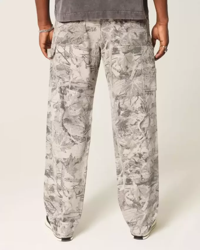 Vaqueros holgados estilo pintor con diseño de camuflaje Vaqueros holgados estilo pintor con diseño de camuflaje
