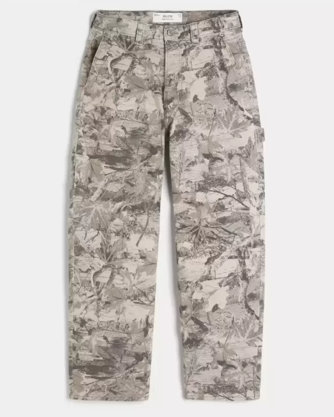 Vaqueros holgados estilo pintor con diseño de camuflaje Vaqueros holgados estilo pintor con diseño de camuflaje