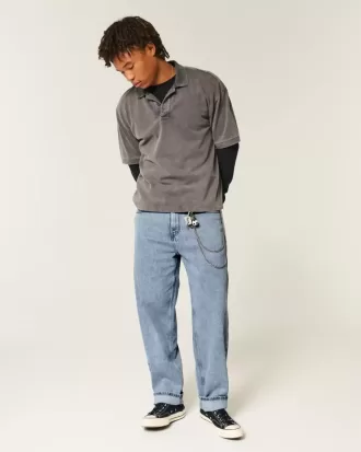 Vaqueros holgados estilo skater con lavado medio Vaqueros holgados estilo skater con lavado medio