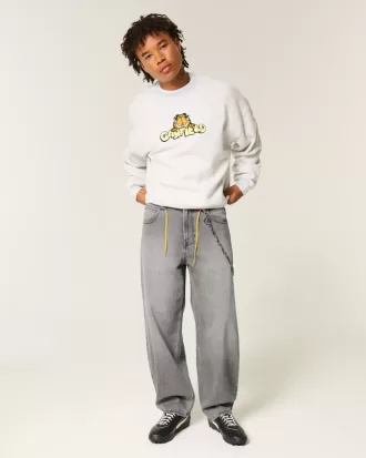 Vaqueros holgados estilo skater gris