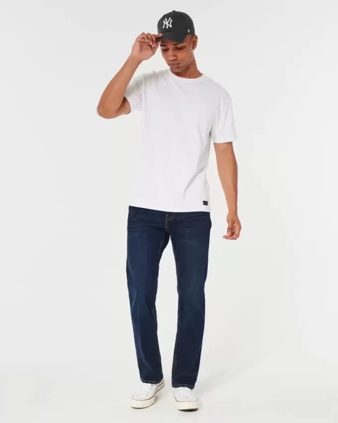 Vaqueros rectos con lavado oscuro Vaqueros rectos con lavado oscuro