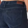 Vaqueros super ajustados de tiro bajo con lavado oscuro