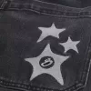 Vaqueros super holgados con estampado de estrellas negras lavadas Vaqueros super holgados con estampado de estrellas negras lavadas