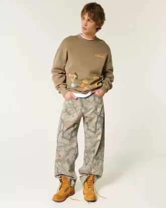 Vaqueros super holgados de camuflaje
