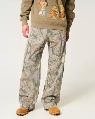 Vaqueros super holgados de camuflaje