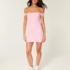 Vestido ajustado de malla con hombros descubiertos Vestido ajustado de malla con hombros descubiertos