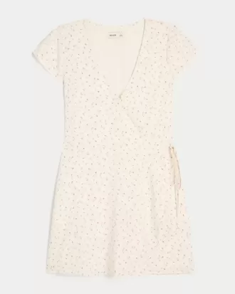 Vestido cruzado de manga corta