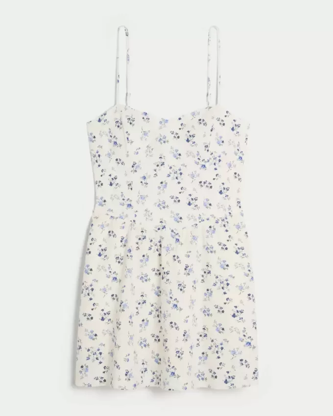 Vestido falda pantalón de mezcla de lino con espalda abierta Vestido falda pantalón de mezcla de lino con espalda abierta