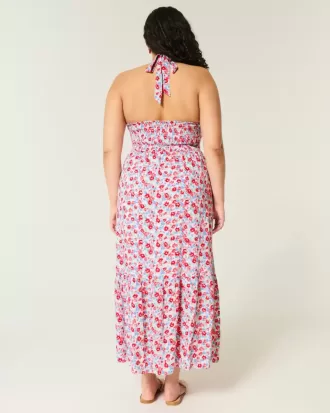 Vestido largo con cuello halter