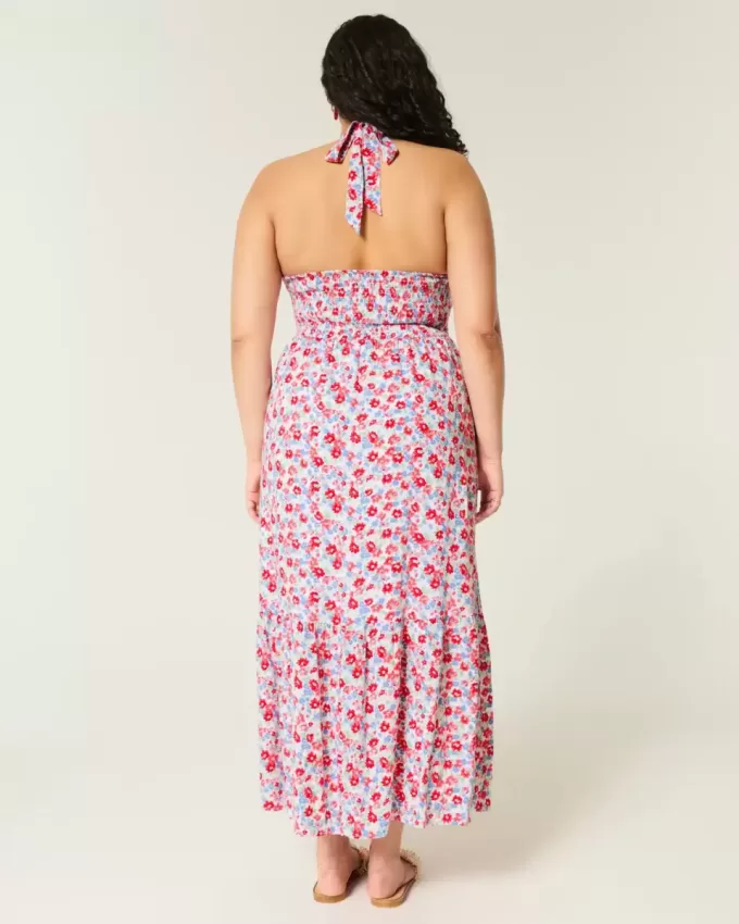 Vestido largo con cuello halter Vestido largo con cuello halter
