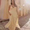 Vestido largo con espalda abierta