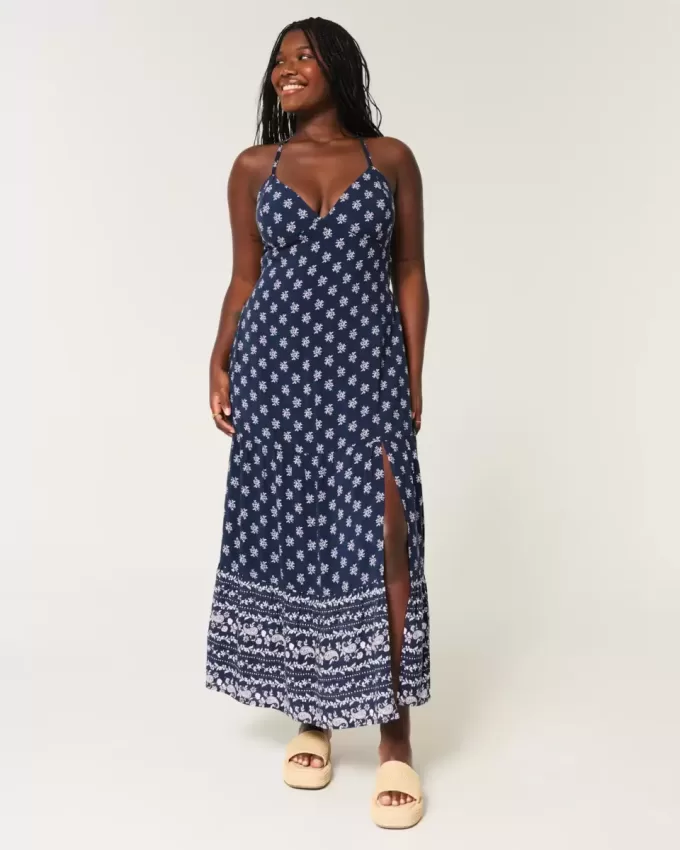 Vestido largo con espalda abierta